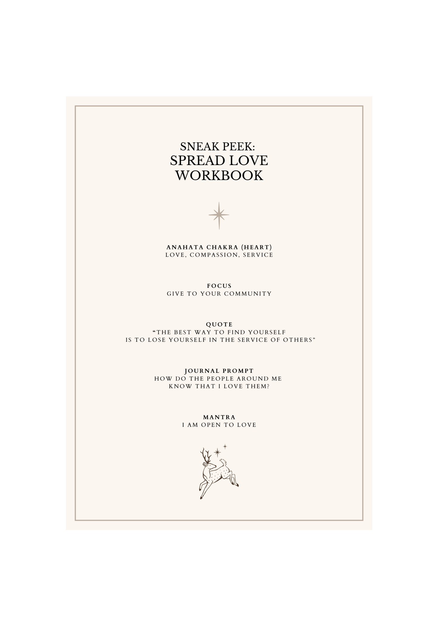 Spread Love Workbook