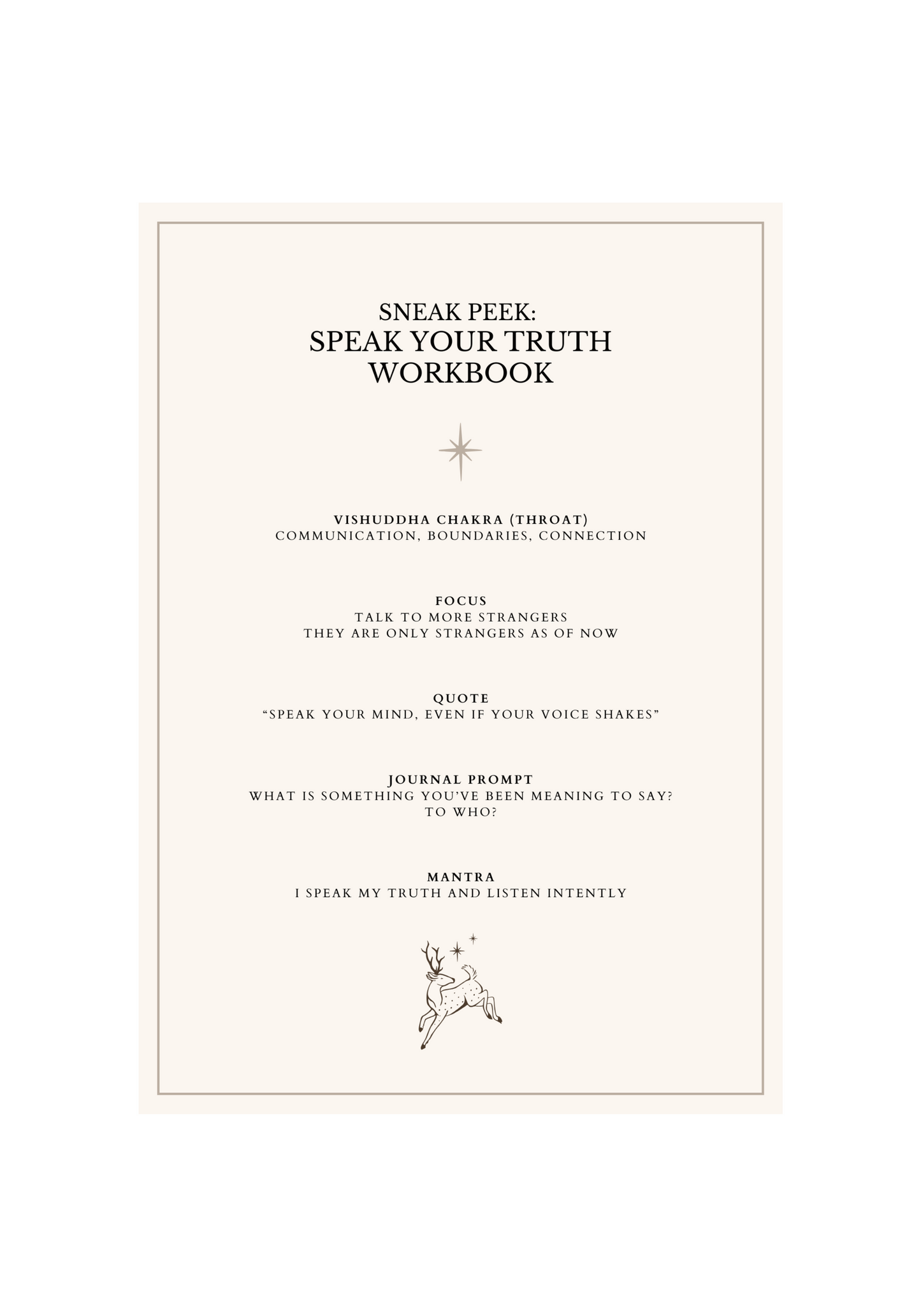 Speak Your Truth Workbook