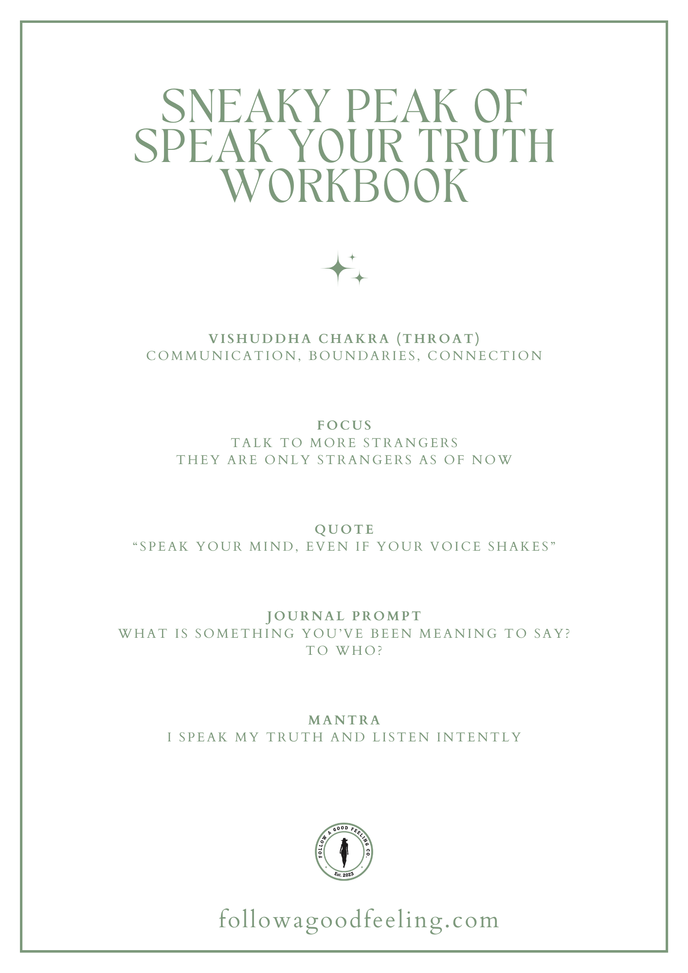 5. Speak Your Truth Workbook