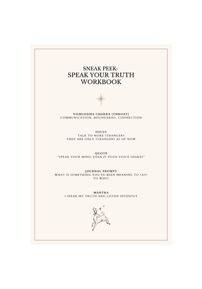 Speak Your Truth Workbook