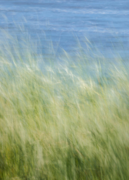 Blurred green grass with a blue sky background for 'Create Your Own Mantra Board'